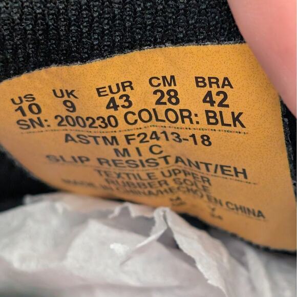 Skechers Watab Jaggit Comp Toe Athletic Shoes Men's Black Size US10 EU43 - Picture 6 of 13